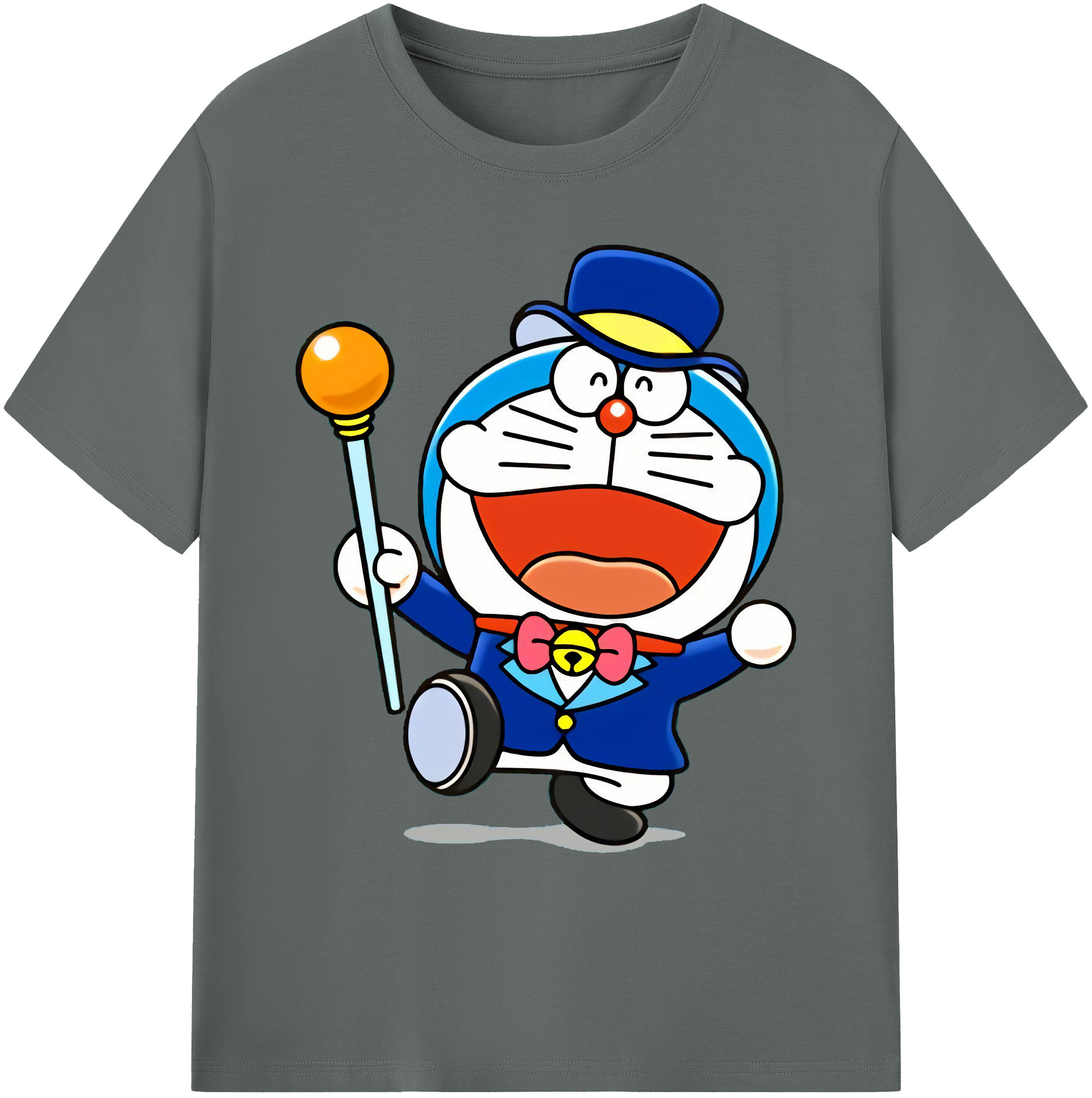（画像用） ドラえもん Doraemon 綿100％ メンズ半袖Tシャツ｜肌触りやわらか＆通気性